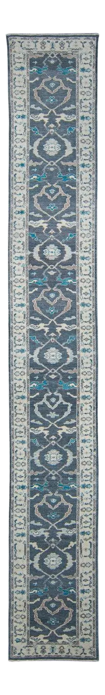 Turkish Oushak Rug Runner 3'2" x 21'5"