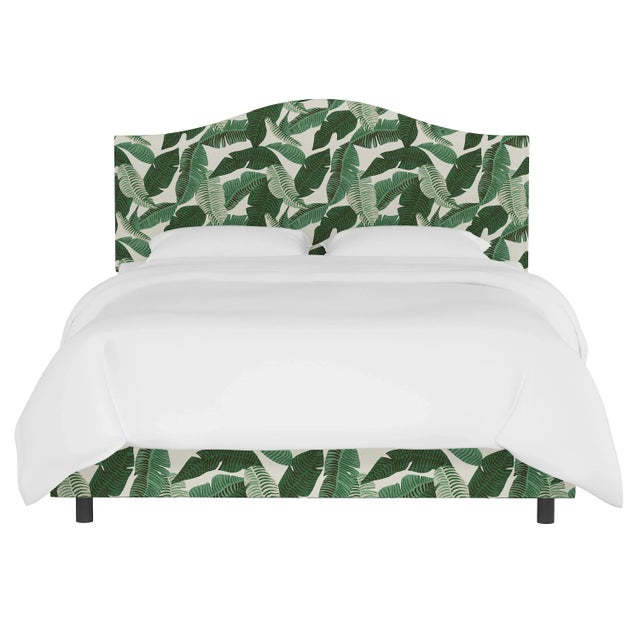 Transitional Kenmore Bed in Natural Banana Palm, King For Sale - Image 3 of 6