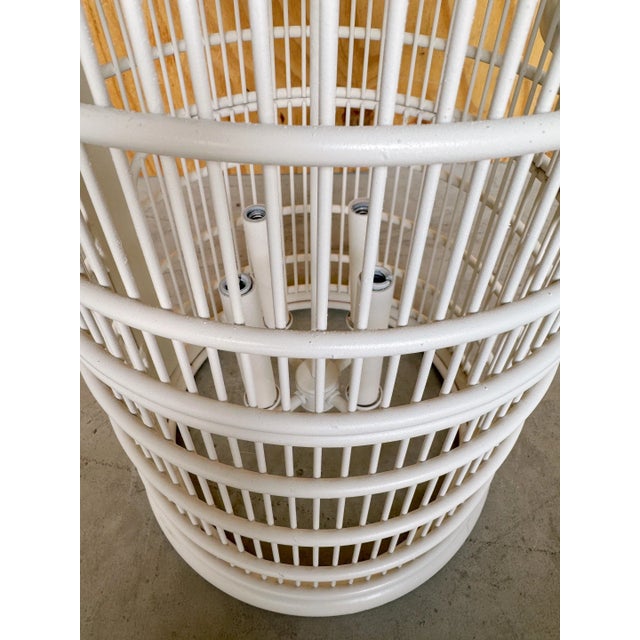 Modern French Modern Wrought Iron White Lantern For Sale - Image 3 of 12