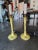 1970s 1970's Mottahedah Yellow Crepe Candlestick Lamps - a Pair For Sale - Image 5 of 12