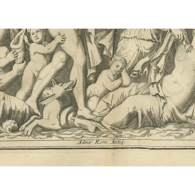 After Bernard de Montfaucon, Classical Relief Frieze, London, 1721, Engraving For Sale - Image 6 of 9