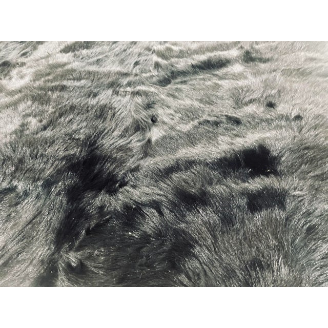 Minotti Alps Rug in Black New Zealand Sheepskin, Italian Modern Design For Sale - Image 9 of 14