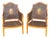 Pair Antique 19th C Gillow & Co Adams Style Bergere Chairs For Sale