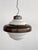 Vintage Italian White Glass Pendant Light with Aluminum Ring, 1980s For Sale - Image 10 of 15