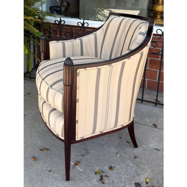 Baker Furniture Company Art Deco Style Barbara Barry for Baker Furniture Petite Club Chair For Sale - Image 4 of 7