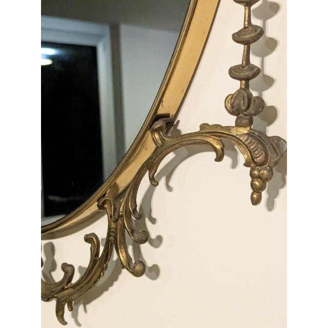 Italian Baroque Brass Wall Mirror, 1960s For Sale - Image 17 of 18