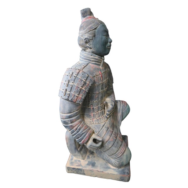 Terracotta Warrior Replica Kneeling Archer Statue For Sale In Portland, OR - Image 6 of 8
