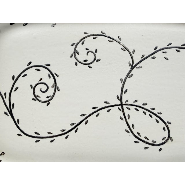 1980s Emilia Castillo Porcelain & Pure Silver Serving Platter, Mexican Modernism For Sale - Image 17 of 18
