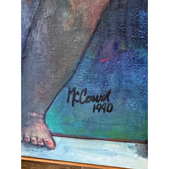 1990s Stephen McCowan Expressionism Oil on Canvas Painting Coconut Grove Miami For Sale In West Palm - Image 6 of 8