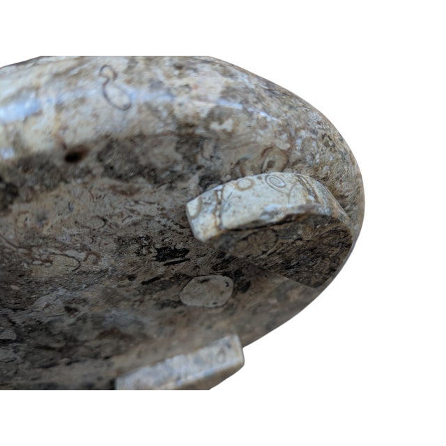 Vintage Organic Modern Tessellated Stone Pedestal Stand For Sale - Image 10 of 11