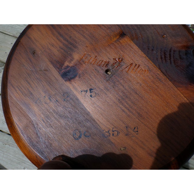 Vintage Ethan Allen Old Tavern Collection Pine 3 Tier Table Plant Stand For Sale - Image 12 of 12