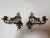 Art Nouveau Antique Ornate Brass Piano Sconces - a Pair For Sale - Image 3 of 12