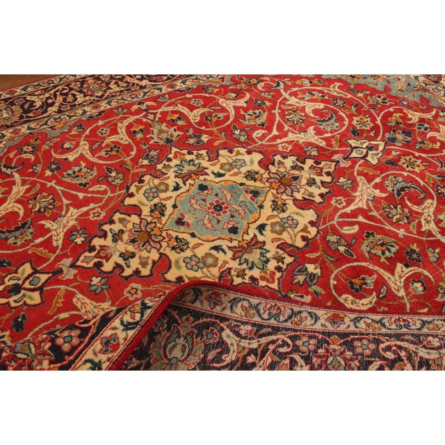 Textile Hand-Knotted Middle Eastern Wool Rug For Sale - Image 7 of 11