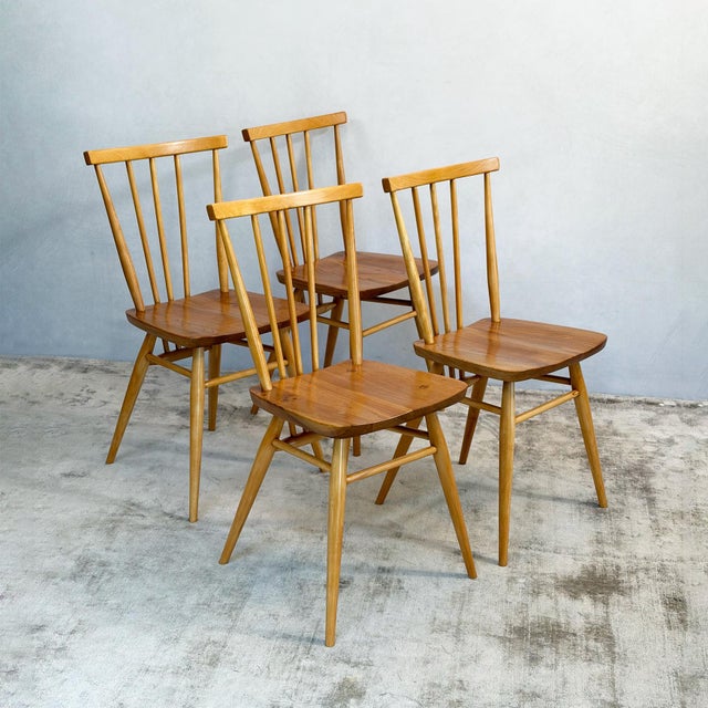 Elm and Beech 391 Dining Chairs by Lucian Ercolani for Ercol, 1980s, Set of 4 For Sale - Image 16 of 16