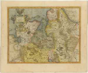 Antique Map of Westphalia in Germany by Mercator / Hondius, 1620s