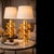 Table Lamps in Polished Brass and Amber Glass from Justfurnituress SRL, Set of 2 For Sale - Image 6 of 10