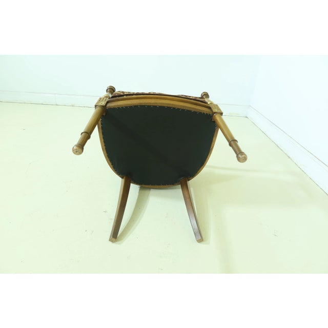 Pair French Louis XVI Style Decorative Open Armchairs For Sale - Image 10 of 12