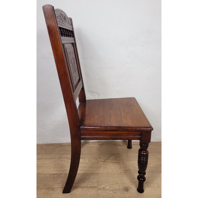 Victorian Kitchen Chair in Elm, 1900 For Sale - Image 12 of 14