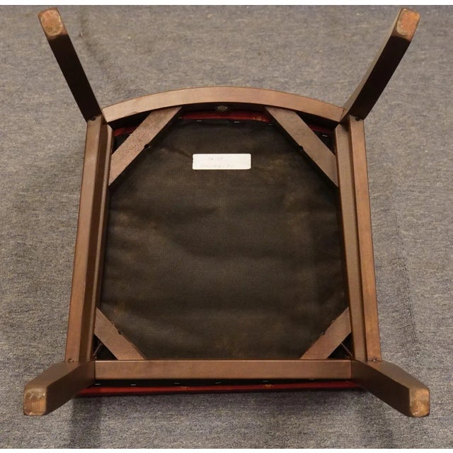 Set of 4 High End Asian Inspired Contemporary Modern Window Pane Back Dining Side Chairs For Sale - Image 12 of 13