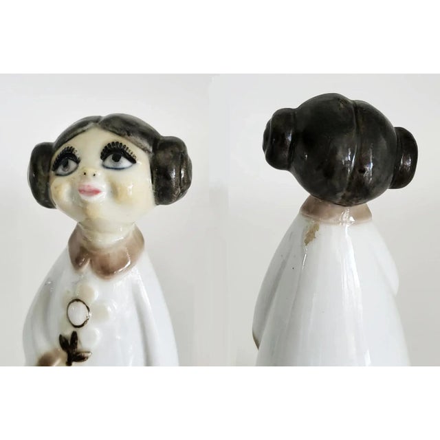 !960s Swedish Porcelain Girl With Flower Figurine For Sale In Miami - Image 6 of 11