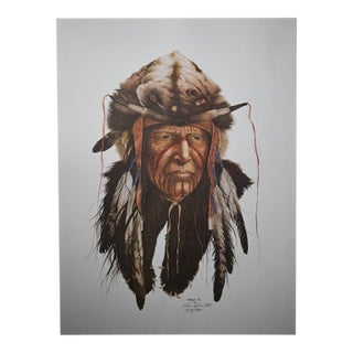 1980s Native American Chief Limited Edition Print by Ken Schmidt – Signed & Numbered 159/900 For Sale