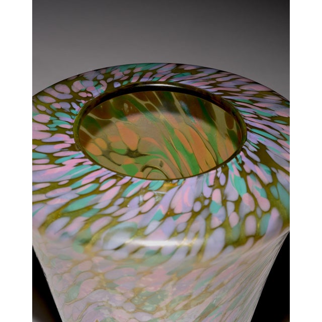Glass Austro-Bohemian Jugendstil Iridescent Art Glass Vase, 1890s For Sale - Image 7 of 14