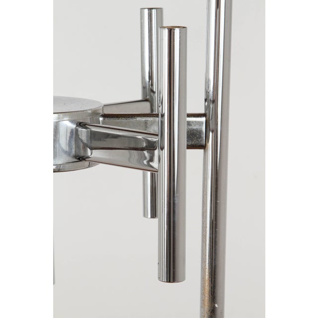 Italian 1970s Scolari Eight-Arm Chrome Chandelier For Sale - Image 3 of 10