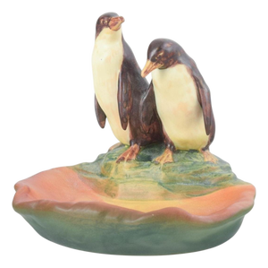 Ceramic Bowl with Two Penguins from Ipsens Enke, Denmark, 1920s