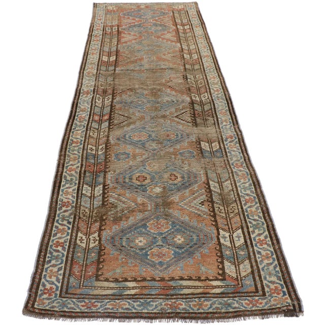 Tribal Antique Persian Shiraz Runner Rug - 02'07 X 08'08 For Sale - Image 3 of 9