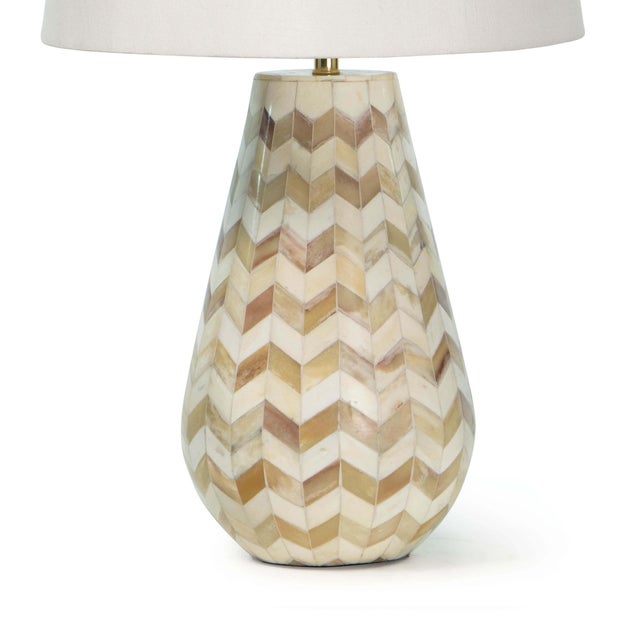 Regina Andrew Cassia Chevron Table Lamp in Natural For Sale - Image 4 of 7