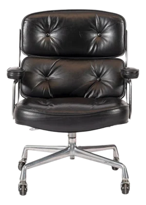 Eames for Herman Miller Time Life Black Leather Office Chair 1981
