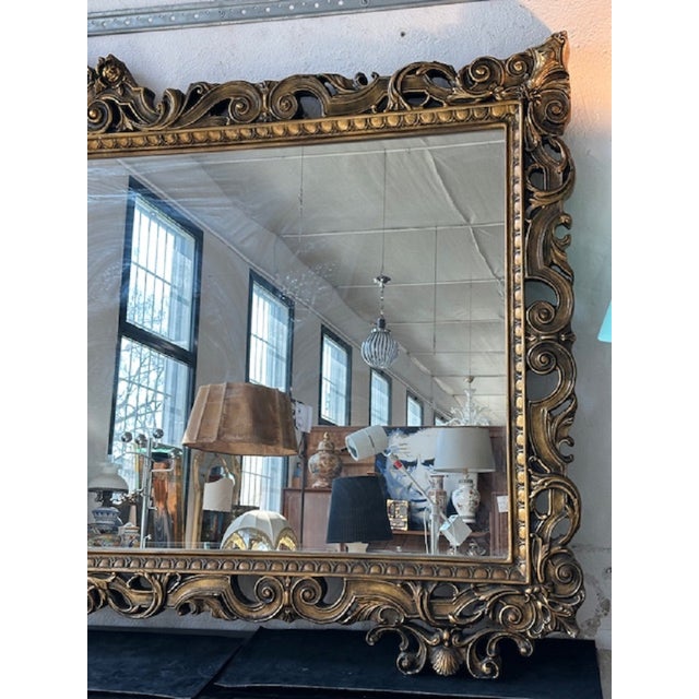Baroque Large Baroque Style Frame Mirror For Sale - Image 3 of 13