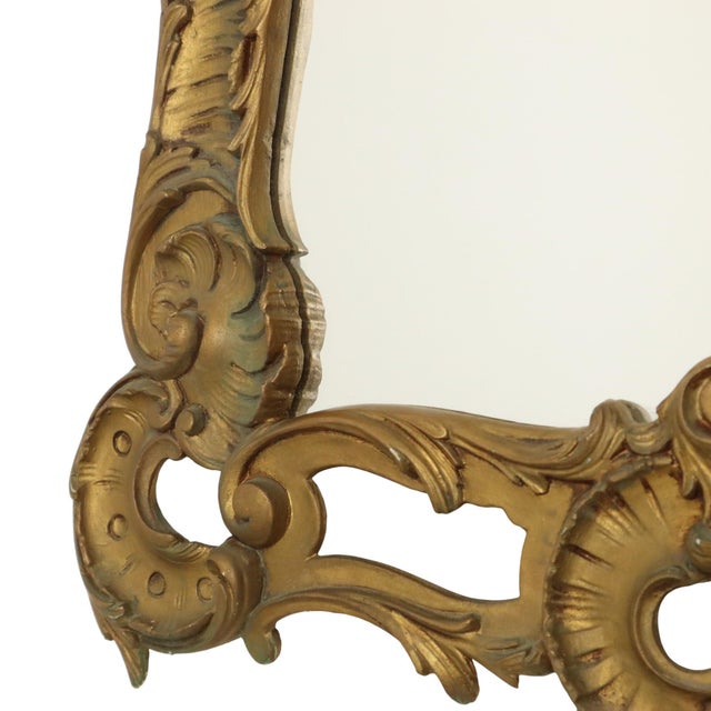 Italian Rococo Style Gilt Crested Mirror, 1960s For Sale - Image 15 of 18