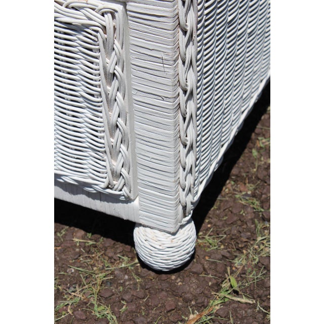 White Wicker Chest of Drawers For Sale - Image 14 of 15