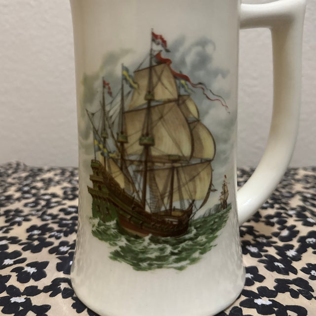 This is a beautiful vintage beer mug or tankard made by the renowned Sadler pottery in Staffordshire, England. It features...