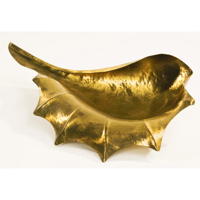 Vintage Brass Bowl in the Shape of a Large Leaf, Italy, circa 1950 For Sale - Image 4 of 13