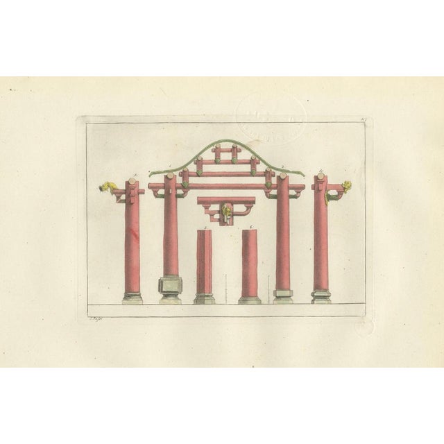 Ferrario, Chinese Architectural Columns and Plinths, 1815, Print For Sale - Image 9 of 9