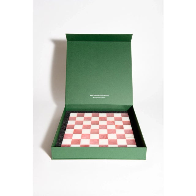 Alabaster Italian Forest Green/White Large Alabaster Chess Set For Sale - Image 8 of 10