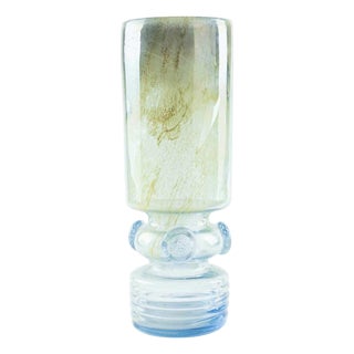 Italian Art Glass Blue Vase, 1970s For Sale