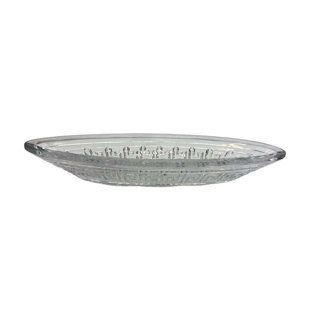 Mid 20th Century A.h. Heisey Greek Key Pattern Glass Celery Tray For Sale In Indianapolis - Image 6 of 14