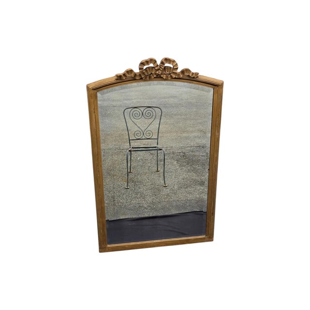 1920 French Gilded Beveled Edge Mirror. For Sale - Image 12 of 15
