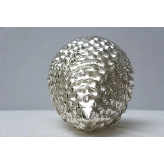 Mercury Glass Giant Pine Cone For Sale In New York - Image 6 of 7