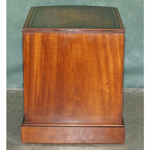 Regency Flamed Hardwood Bedside Chests of Drawers with Leather Tops, Set of 2 For Sale - Image 12 of 18