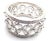 Tiffany and Co. Tiffany & Co. Victoria Platinum Diamond Wide Band Ring, Size 7.25 For Sale - Image 4 of 8