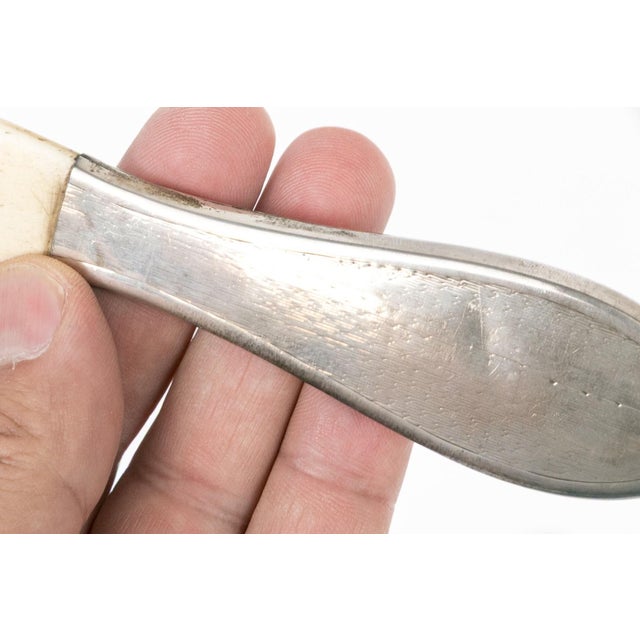 Early 19th Century Antique Silver and Bone English Page Turners—A Set of Three For Sale - Image 5 of 9