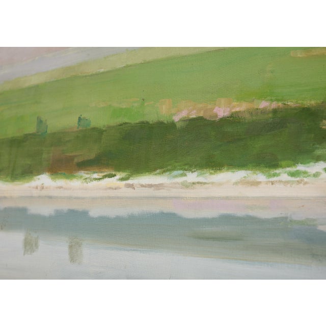 Green California Coastal Plein Air Impressionist Seascape 1979 For Sale - Image 8 of 17