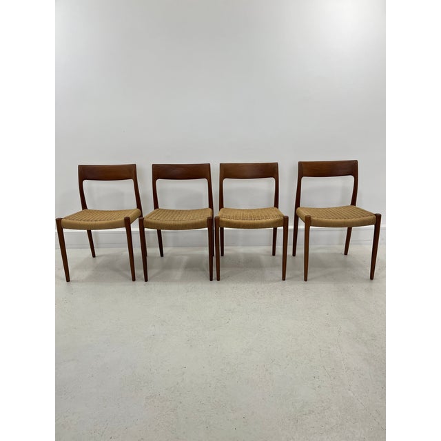Vintage Danish Chairs by Niels Møller for J. L. Møllers, 1960s, Set of 4 For Sale - Image 4 of 15