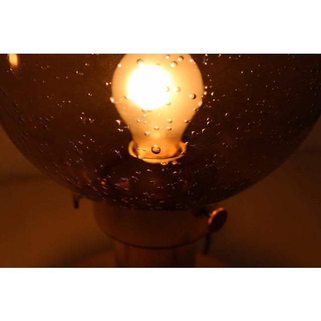 Gold Smoked Glass Space Lamps, 1970s, Set of 2 For Sale - Image 8 of 17