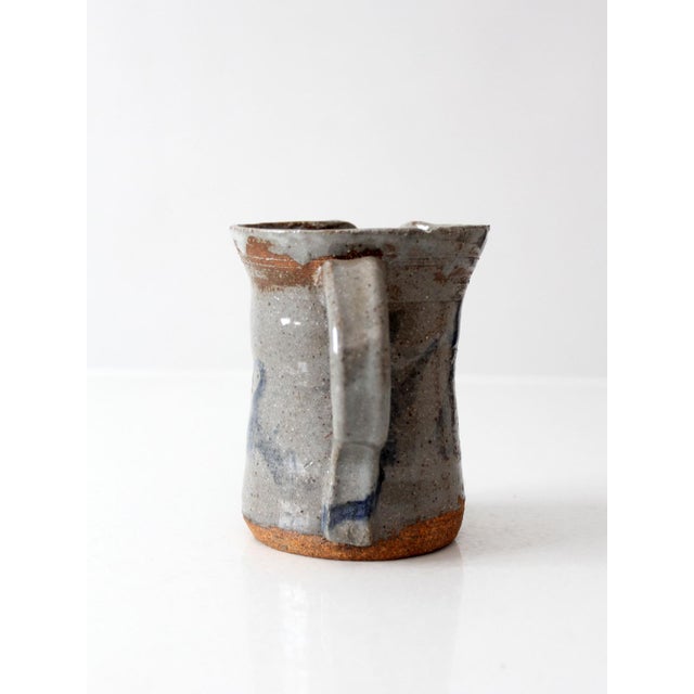 Vintage Handmade Studio Pottery Pitcher For Sale - Image 10 of 11