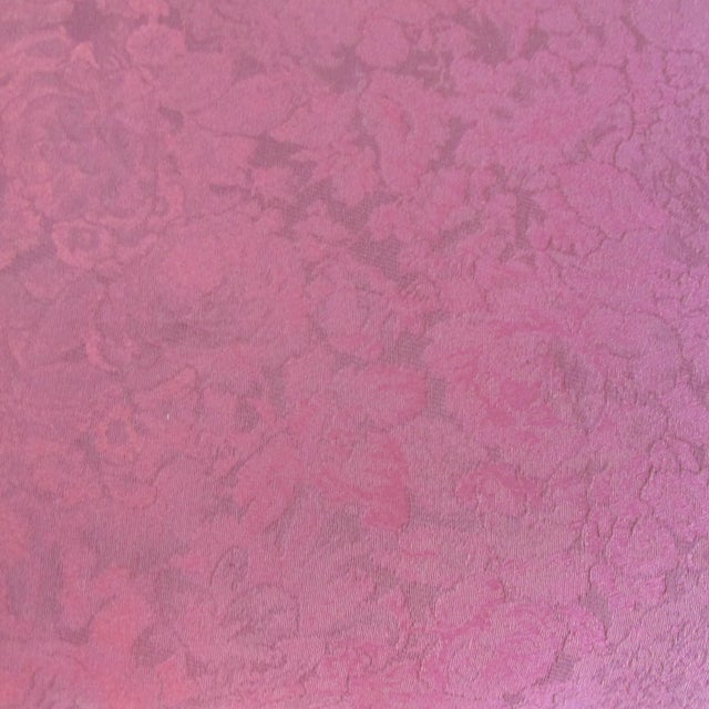 Ruby Red 1970s Vintage Red on Red Chippendale Style Stool For Sale - Image 8 of 8